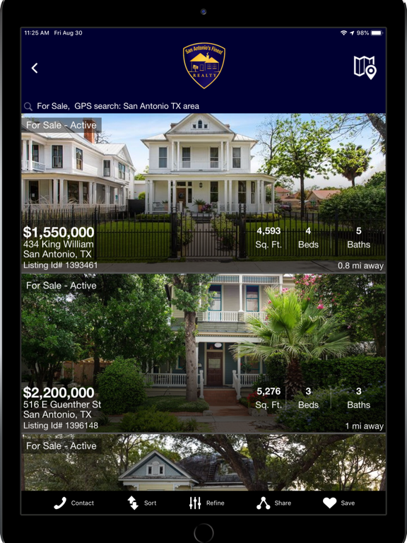 San Antonio's Finest Realty iPad screenshot 2 - Lifestyle app