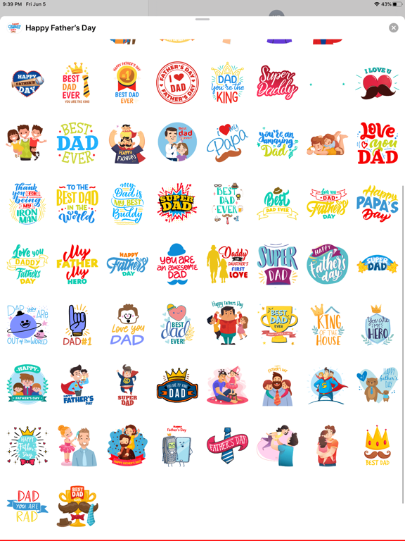 Happy Father’s Day * iPad screenshot 5 - Stickers app