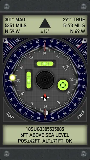 Capture d'écran de Pro Compass sur iPhone 5