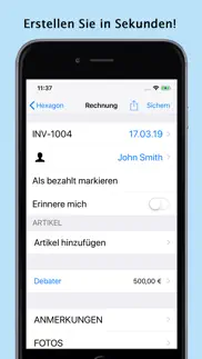 easy invoice pro - pdf export iphone bildschirmfoto 2