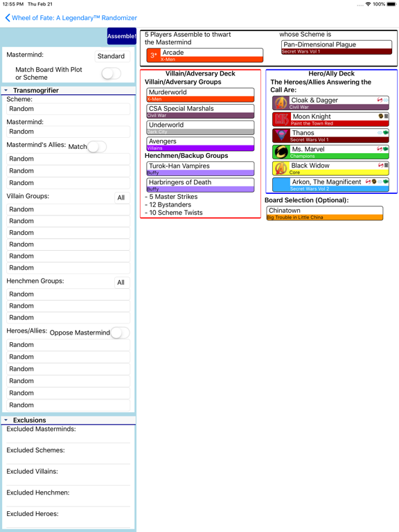 Wheel of Fate Randomizer iPad screenshot 2 - Entertainment app