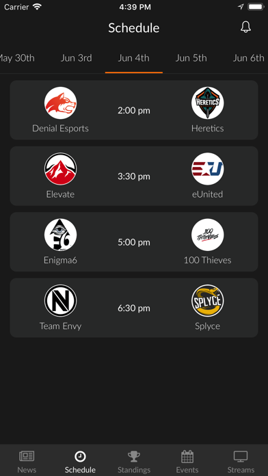 CWL iPhone screenshot 2 - Sports app