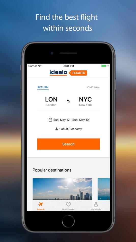 idealo flights: cheap tickets - 8.1.1 - (iOS)