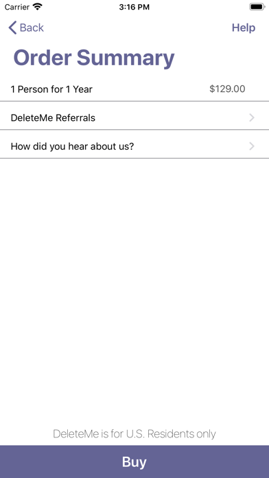 DeleteMe Privacy Protection Screenshot