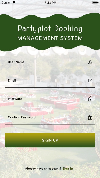 Party Plot Booking System