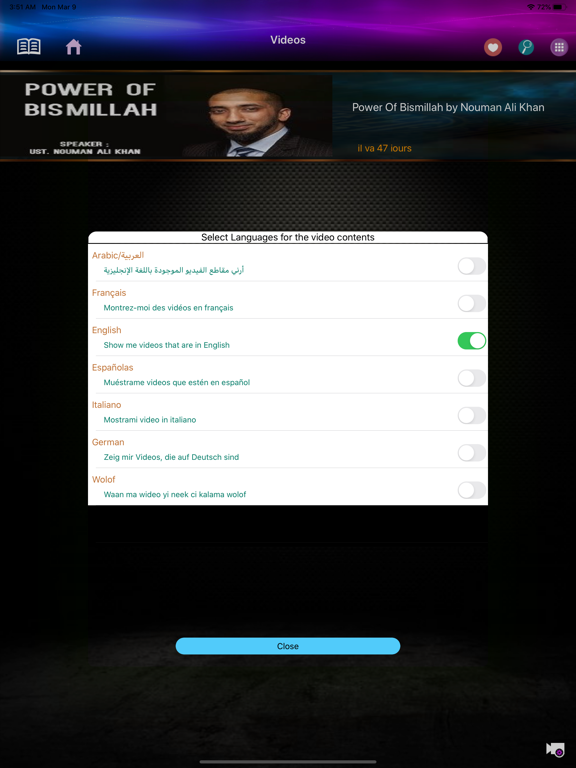 iQuranMedia - Quran Al-Kareem iPad screenshot 5 - Book app