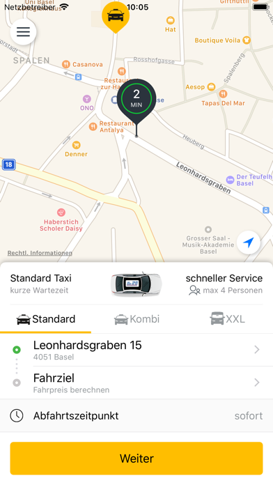 Screenshot #1 pour 33er Taxi AG, Basel