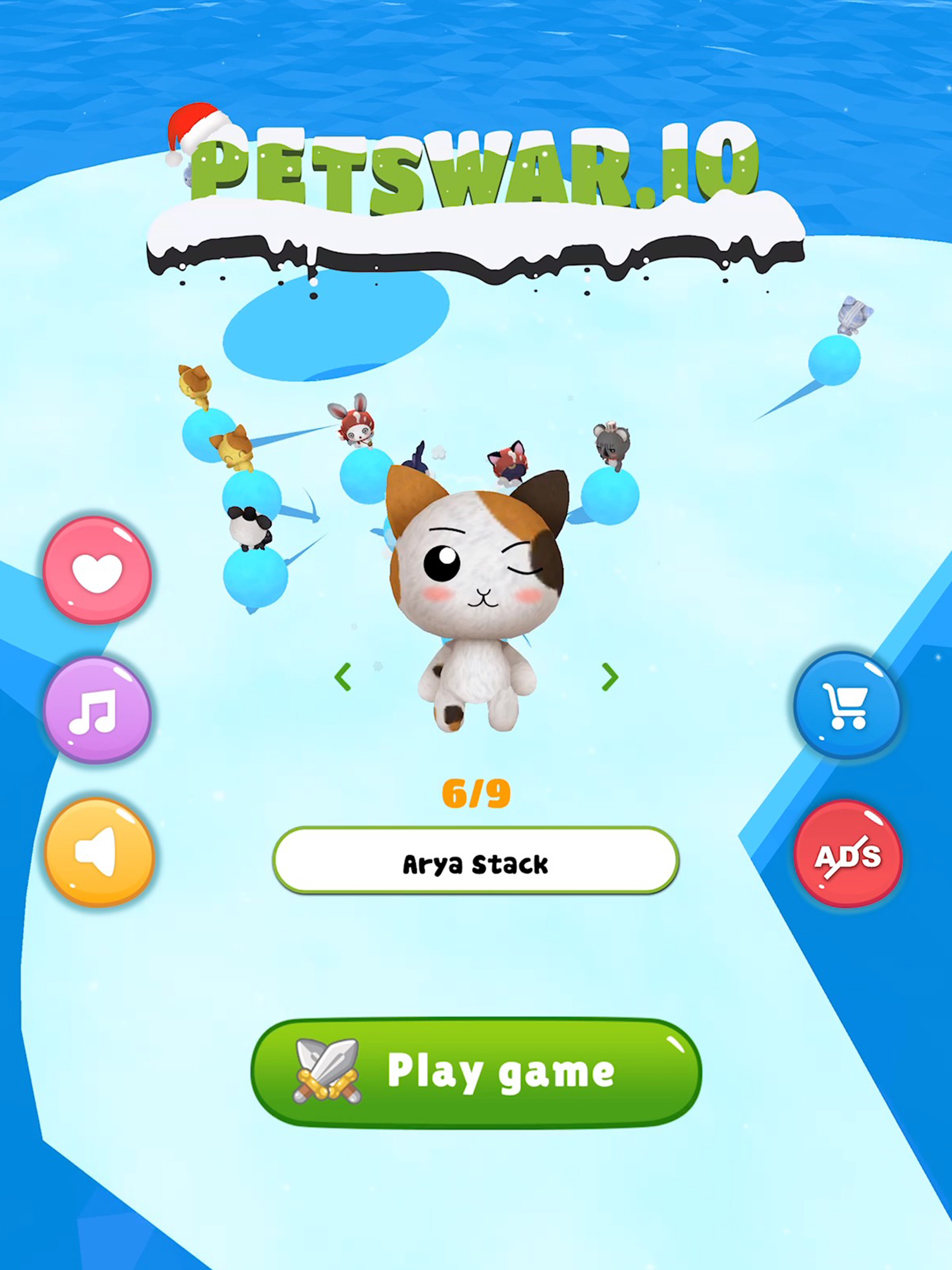 Petwar.io - Snowball war screenshot 7