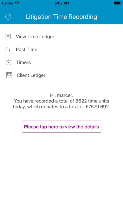 Litigation Time Recording