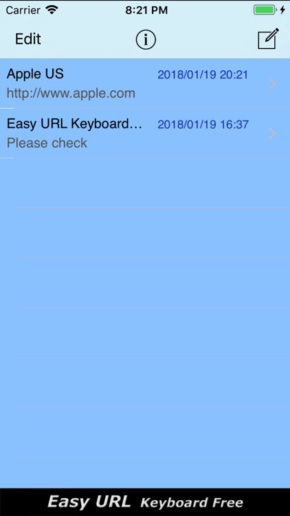 Easy URL Keyboard