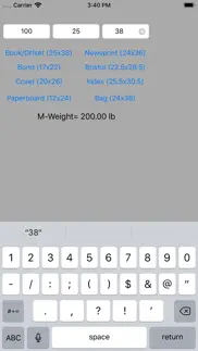 m-weight calculator iphone screenshot 1