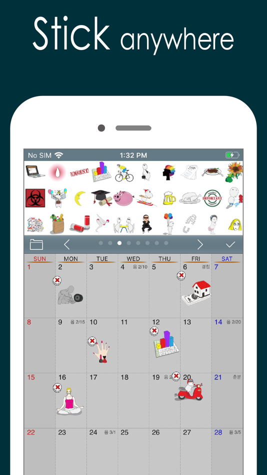 #10. Awesome Calendar Lite (iOS) 来自: YunaSoft Inc.