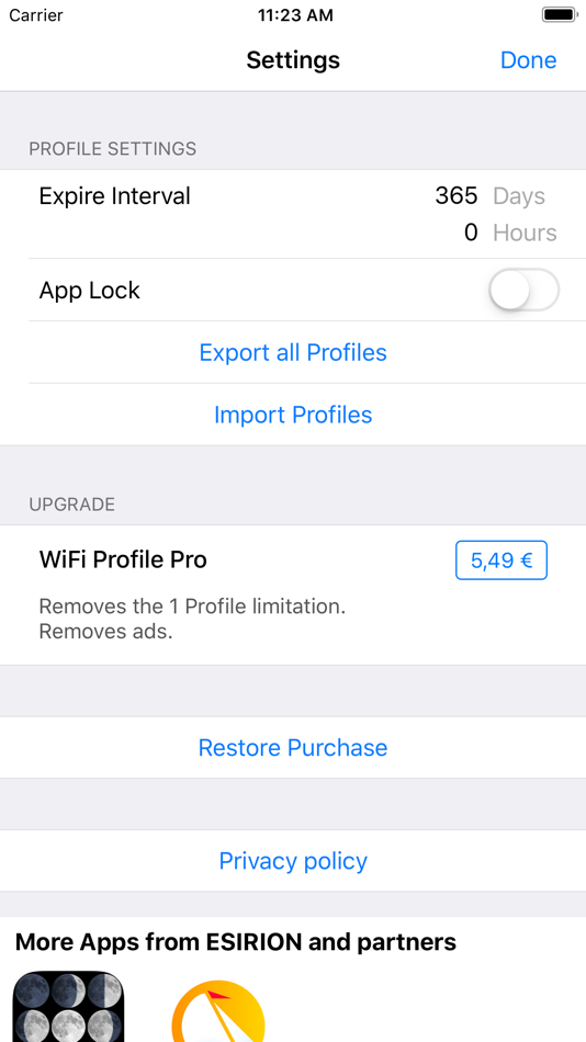 #4. WiFi Profile (iOS) 由: Esirion AG