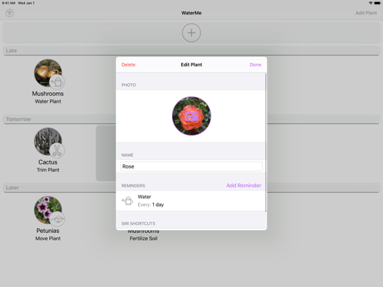 WaterMe - Gardening Reminders iPad screenshot 4 - Lifestyle app