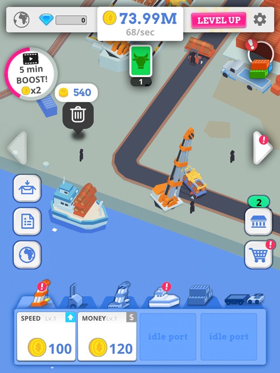 Idle Port Tycoon: Морская игра на iPad