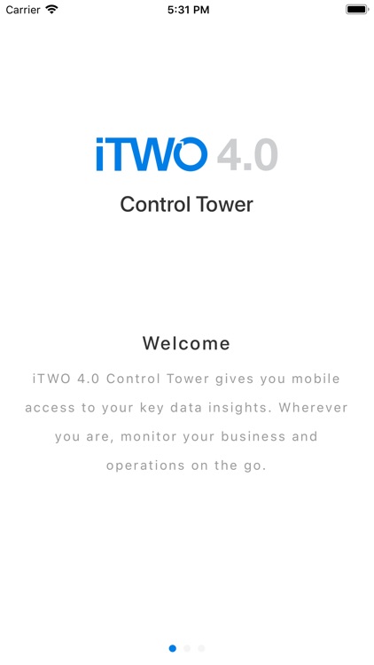 iTWO 4.0 Control Tower