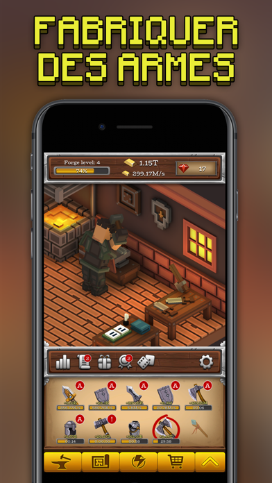 Screenshot #1 pour ForgeCraft - Idle Tycoon