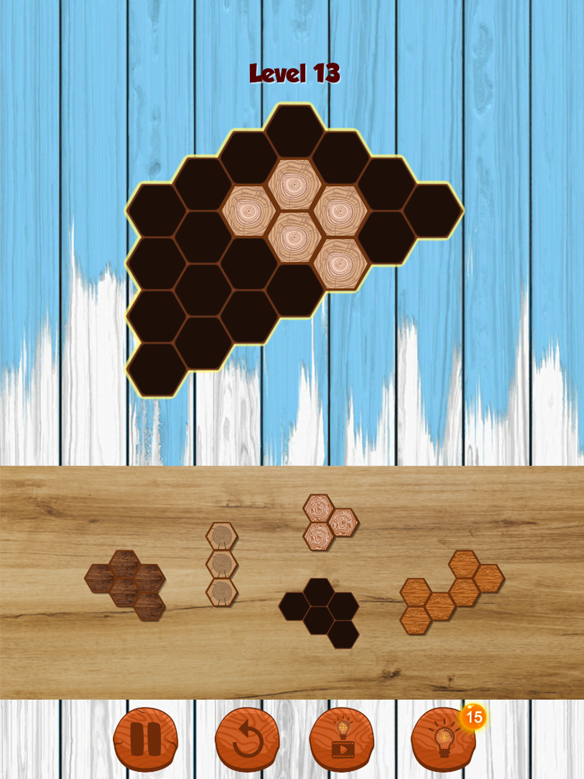 Hexa Wooden Block Puzzle!