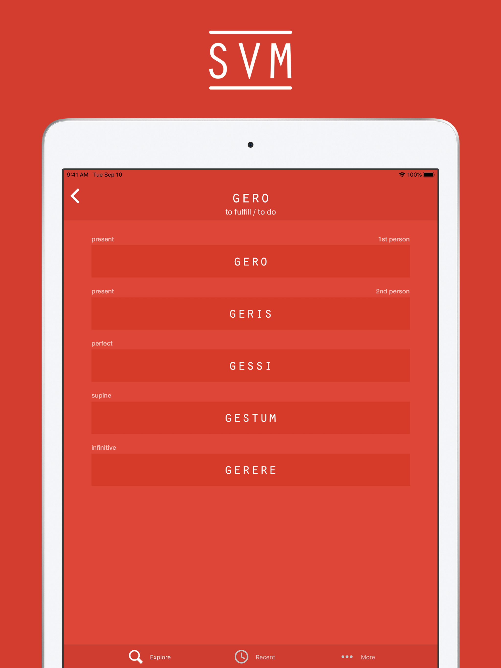 Latin Paradigms screenshot 7