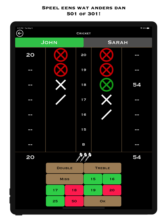 Darts Score pro NL iPad app afbeelding 3