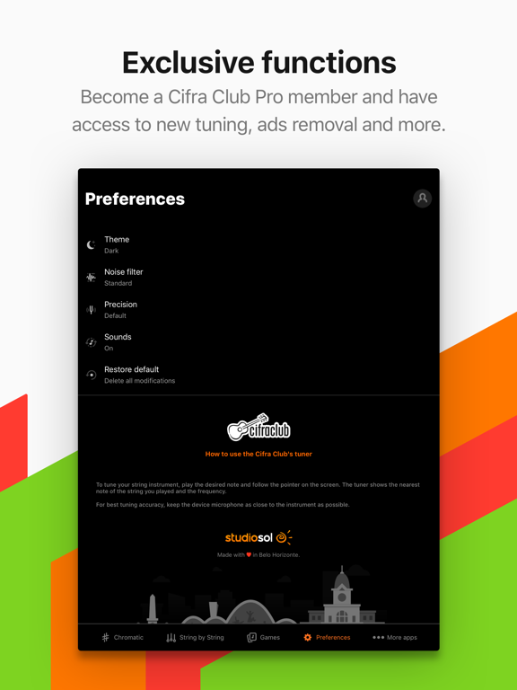 Cifra Club Tuner iPad screenshot 6 - Music app