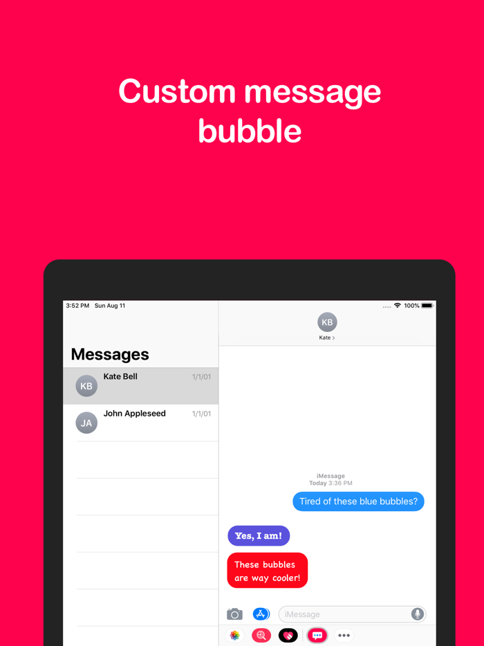 Custom bubble - color and font