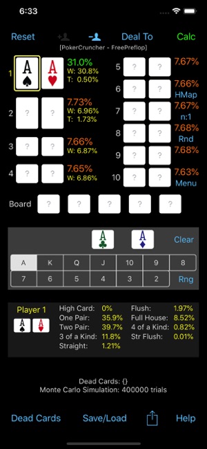 PokerCruncher - Preflop - Odds(圖2)-速報App