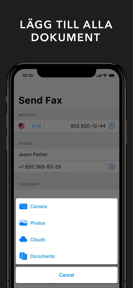 FAX App. Skicka fax med iPhone