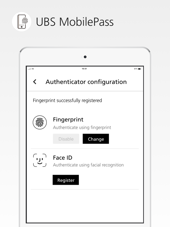 Screenshot #6 pour UBS MobilePass