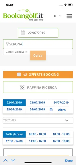 Game screenshot Bookingolf.it hack