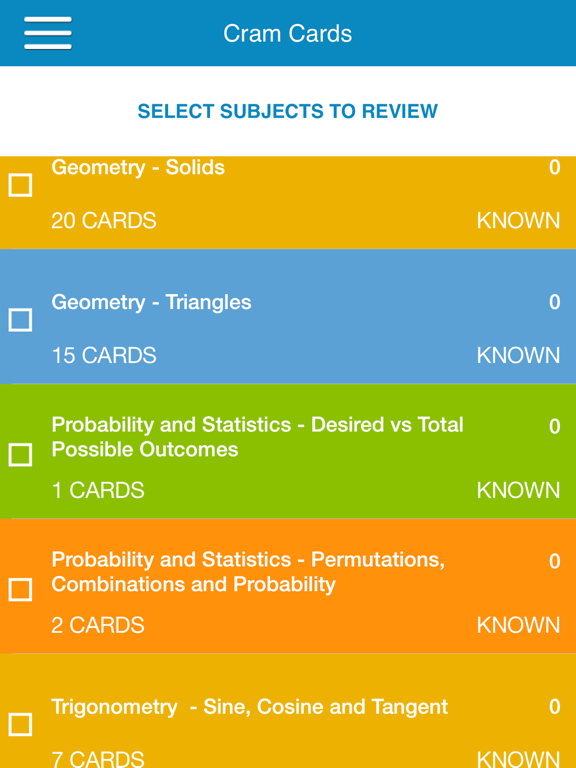 Screenshot #5 pour DAT Math Cram Cards