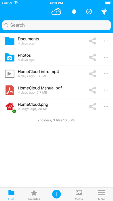 Ai-Fi Home Cloud Screenshot