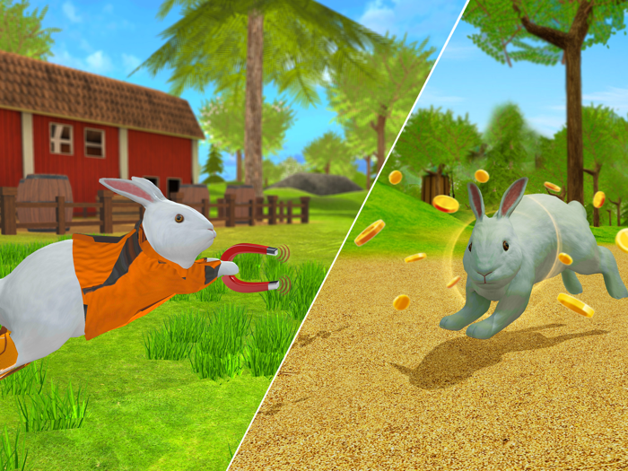 Cute Rabbit Family Adventure