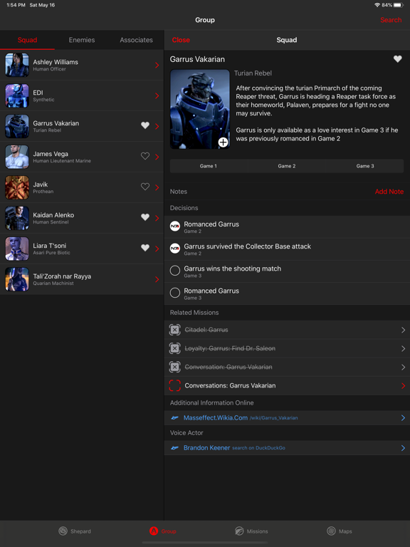 MEGameTracker iPad screenshot 7 - Reference app