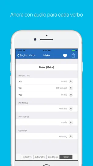 Captura de pantalla de Verbos En Inglés en iPhone 1
