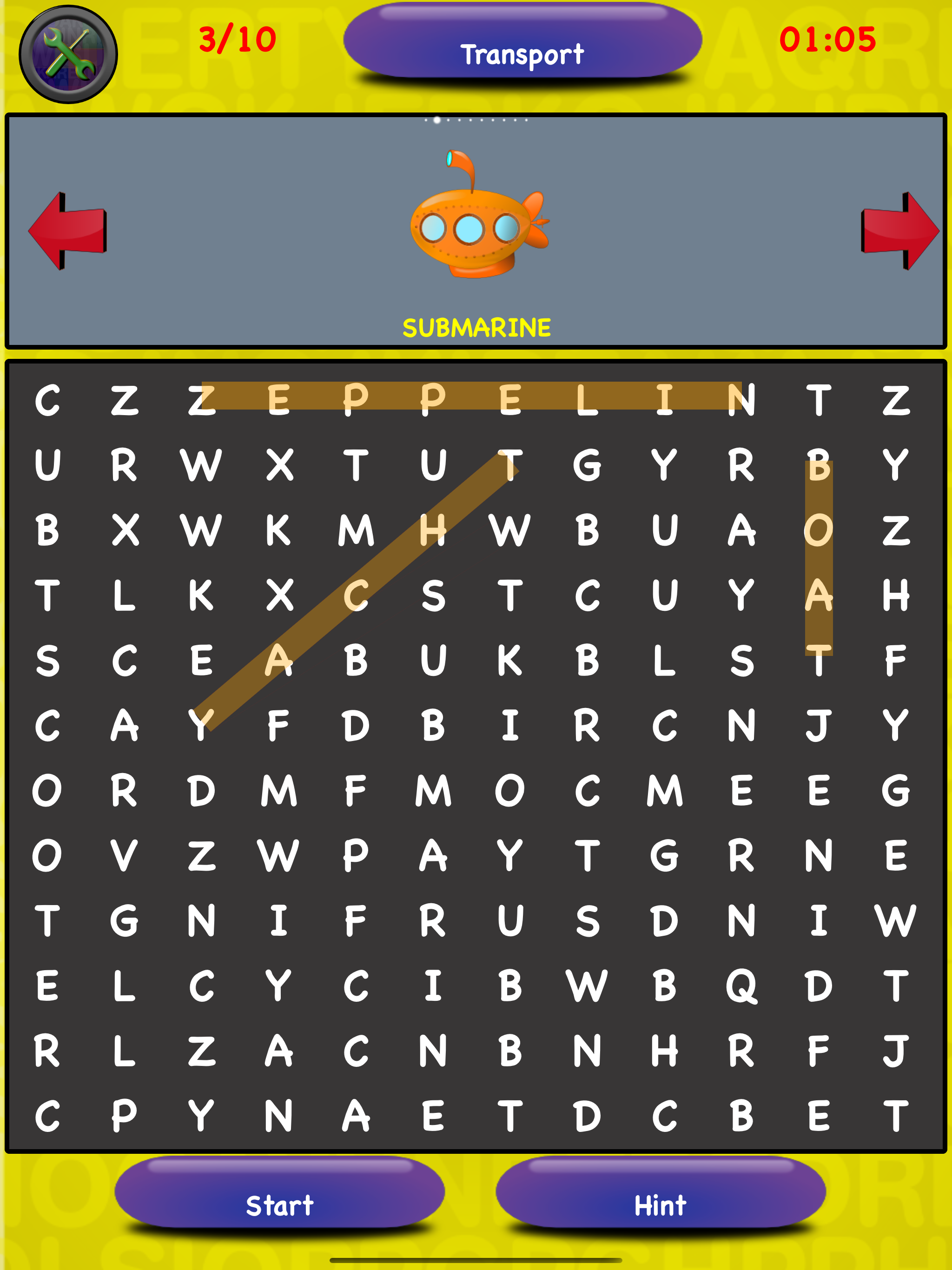 Word Search with pictures kids