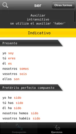 Game screenshot Conjugación verbos en español hack