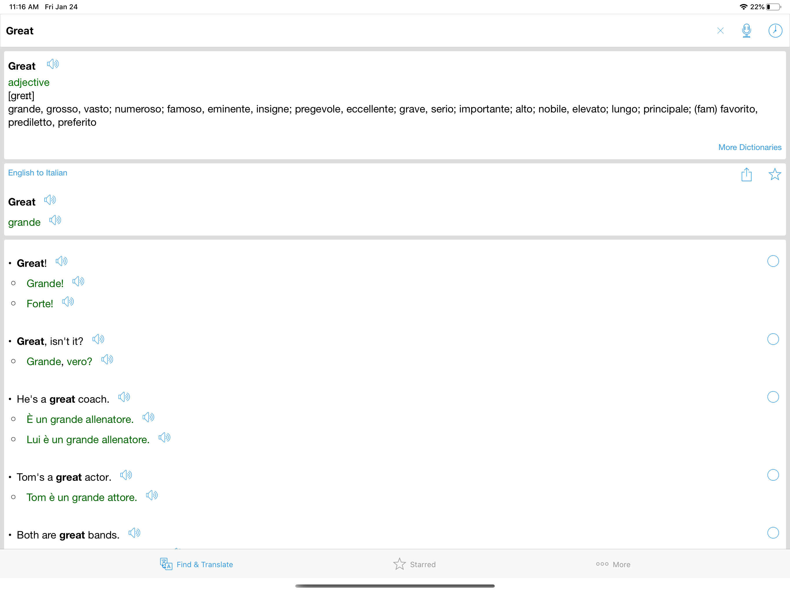 Italian Translator Offline screenshot 8