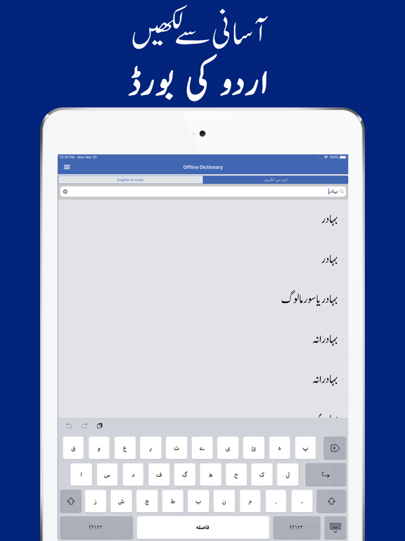 English Urdu Voice Translator iPad screenshot