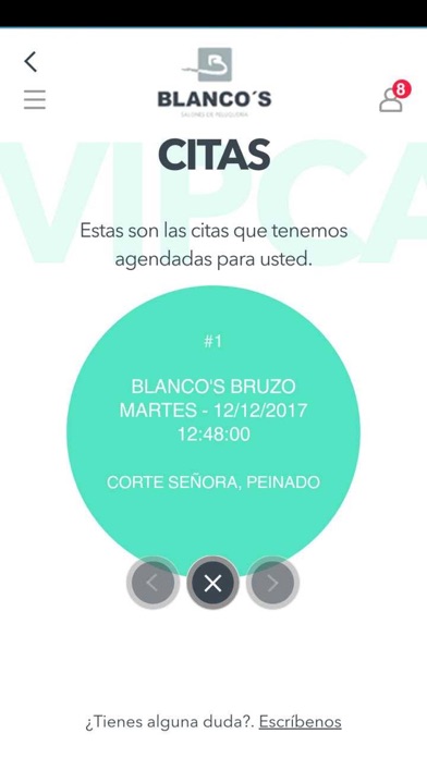 Blanco's peluqueros Screenshot