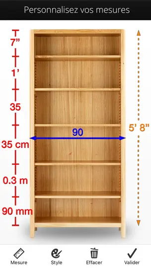 Capture d'écran de Photo Mesures Lite sur iPhone 3