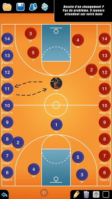 Screenshot #2 pour Planche Tactique: Basketball++