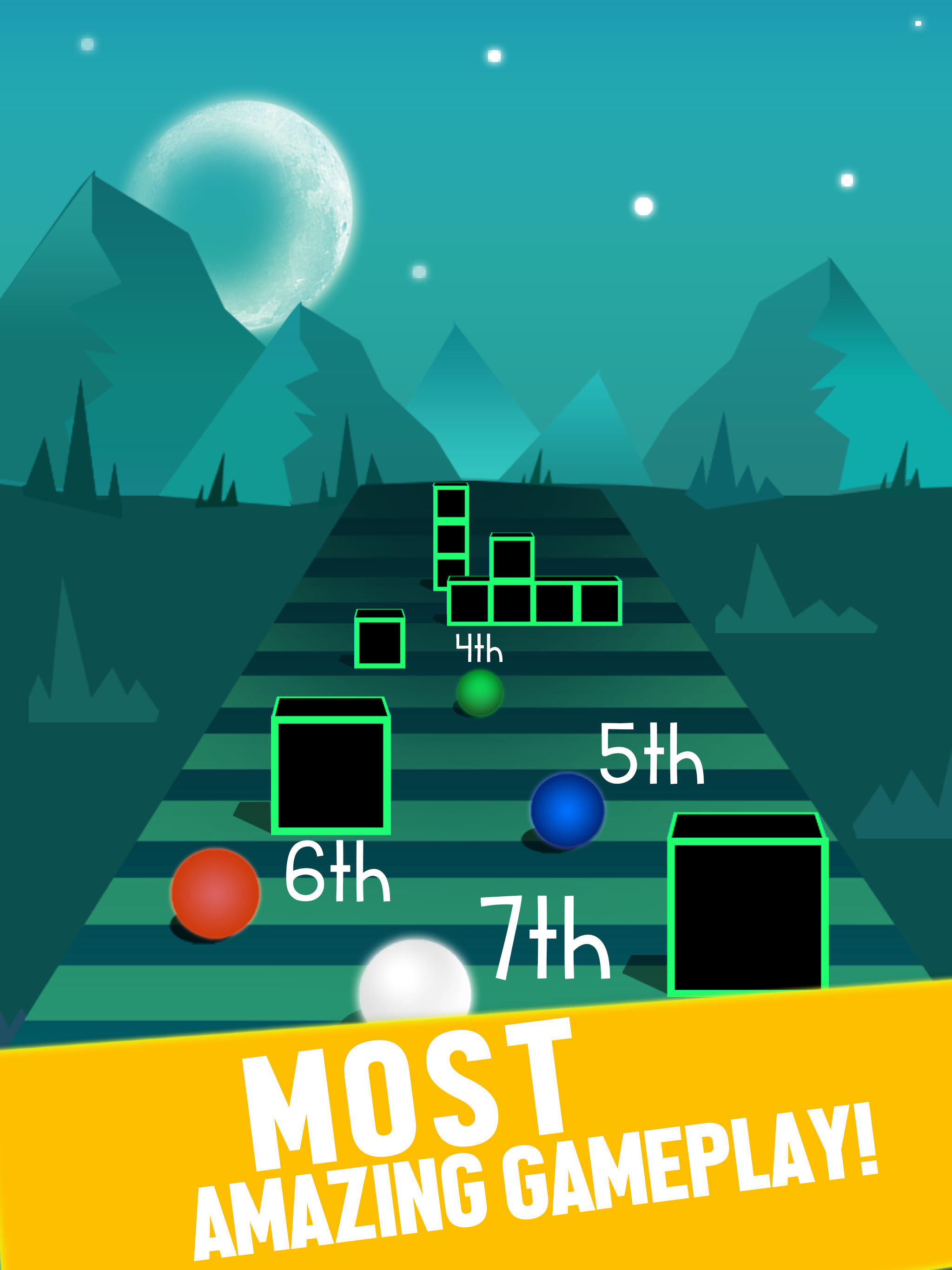 Ball Race on Color Road