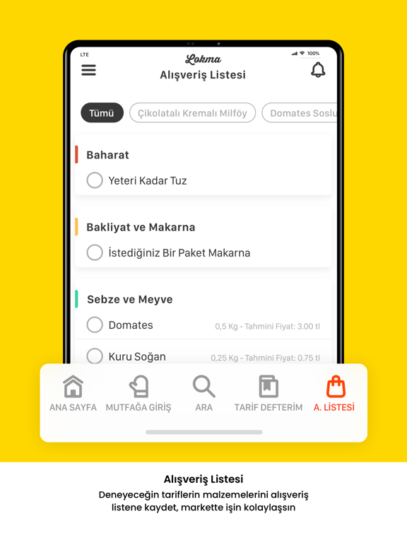 Lokma - Yemek Tarifleri iPad screenshot 5 - Food & Drink app