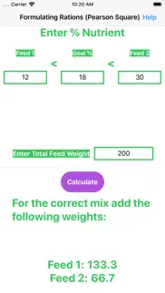 feed mix calculator iphone screenshot 1