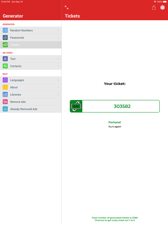 Generаtor iPad screenshot 3 - Lifestyle app