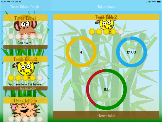 Times Tables Jungle - Maths iPad screenshot