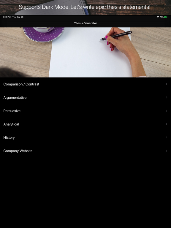 Thesis Generator screenshot
