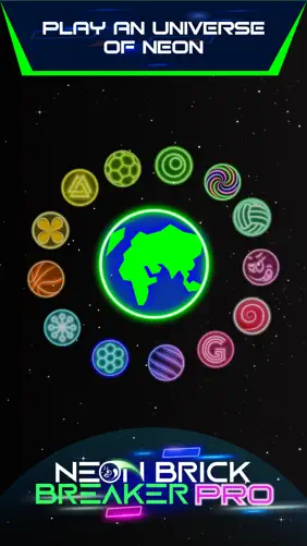 Neon brick breaker PRO screenshot 4