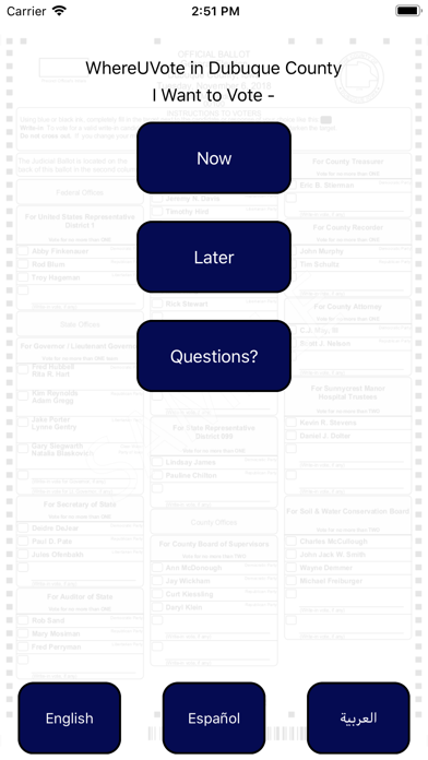 WhereUVote IA - Dubuque Screenshot